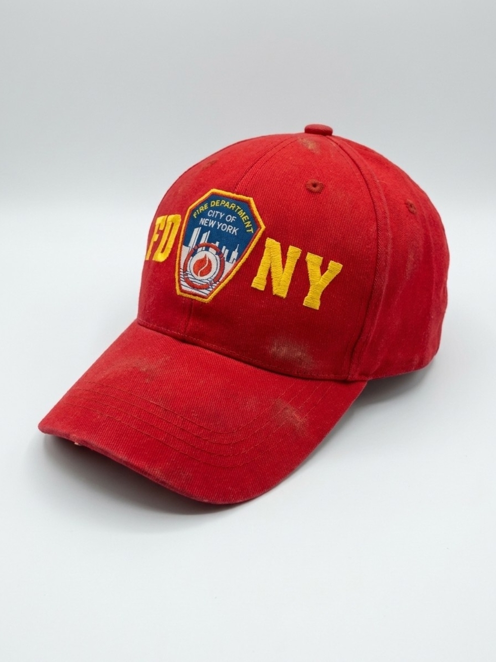 Red FDNY Logo Embroidered Baseball Cap